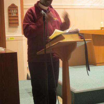 Bishop Amooti at Hilton Methodist Church
